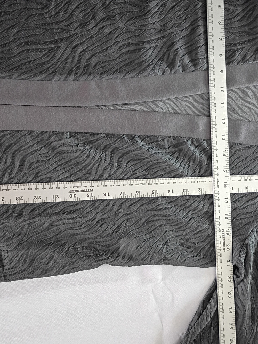 NY Collection Gray Textured Open Cardigan - Picture 3 of 7